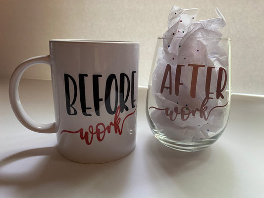 Before & After Work | Mug and Wine Set